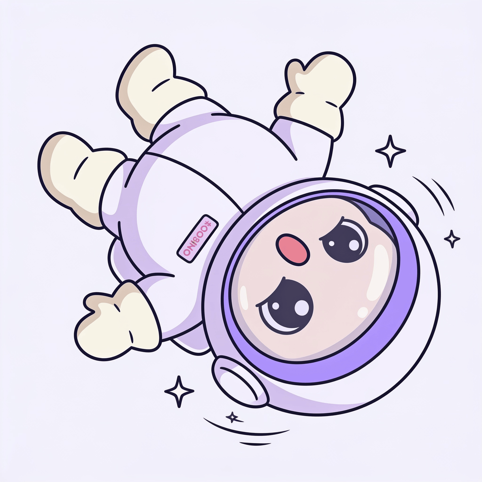 Cosmo disoriented — spinning with stars circling