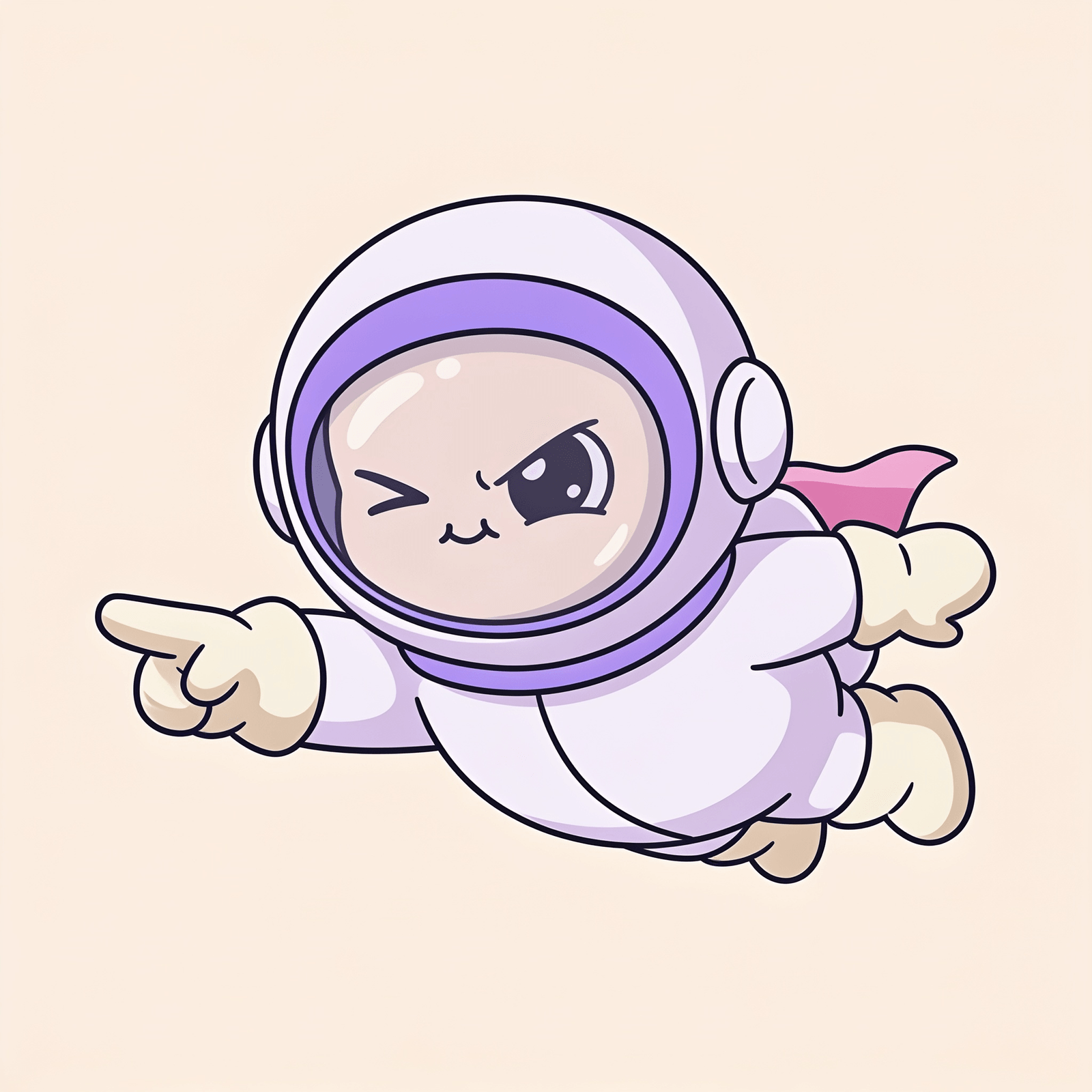 Cosmo explorer mode — flying horizontally, pointing forward